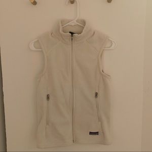 Patagonia white fleece vest